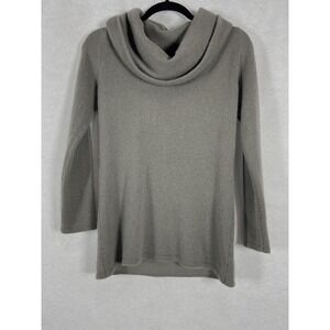 Claudia Nichole Sweater Women's Small Gray Turtleneck 100% Cashmere